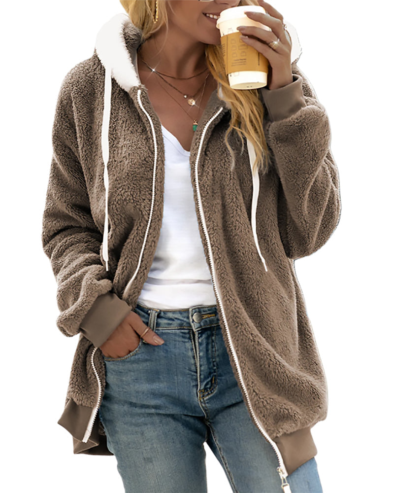 Thérèse Soft and Casual Zip-Up Fleece Jacket