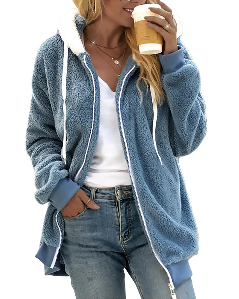 Thérèse Soft and Casual Zip-Up Fleece Jacket