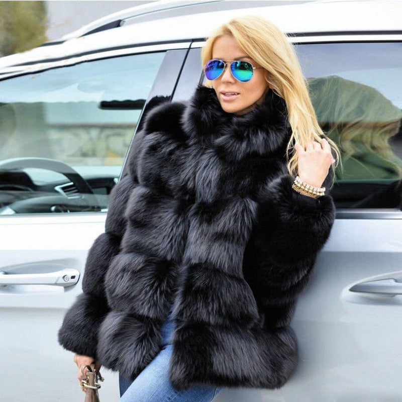 Manteau Faux Fox Fourrure