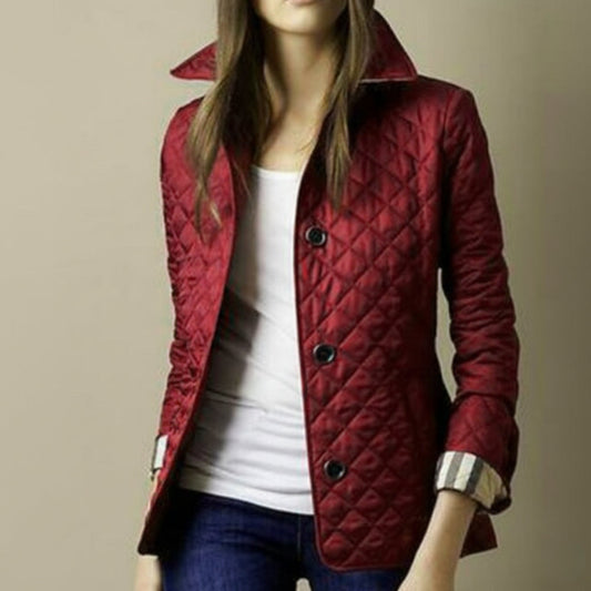 Elegant Quilted Fitted Coat Sophie
