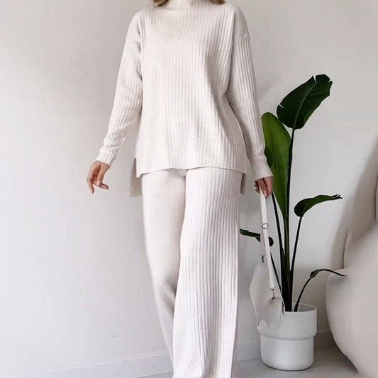 Turtleneck Sweater Dress – Casual Knitted Set