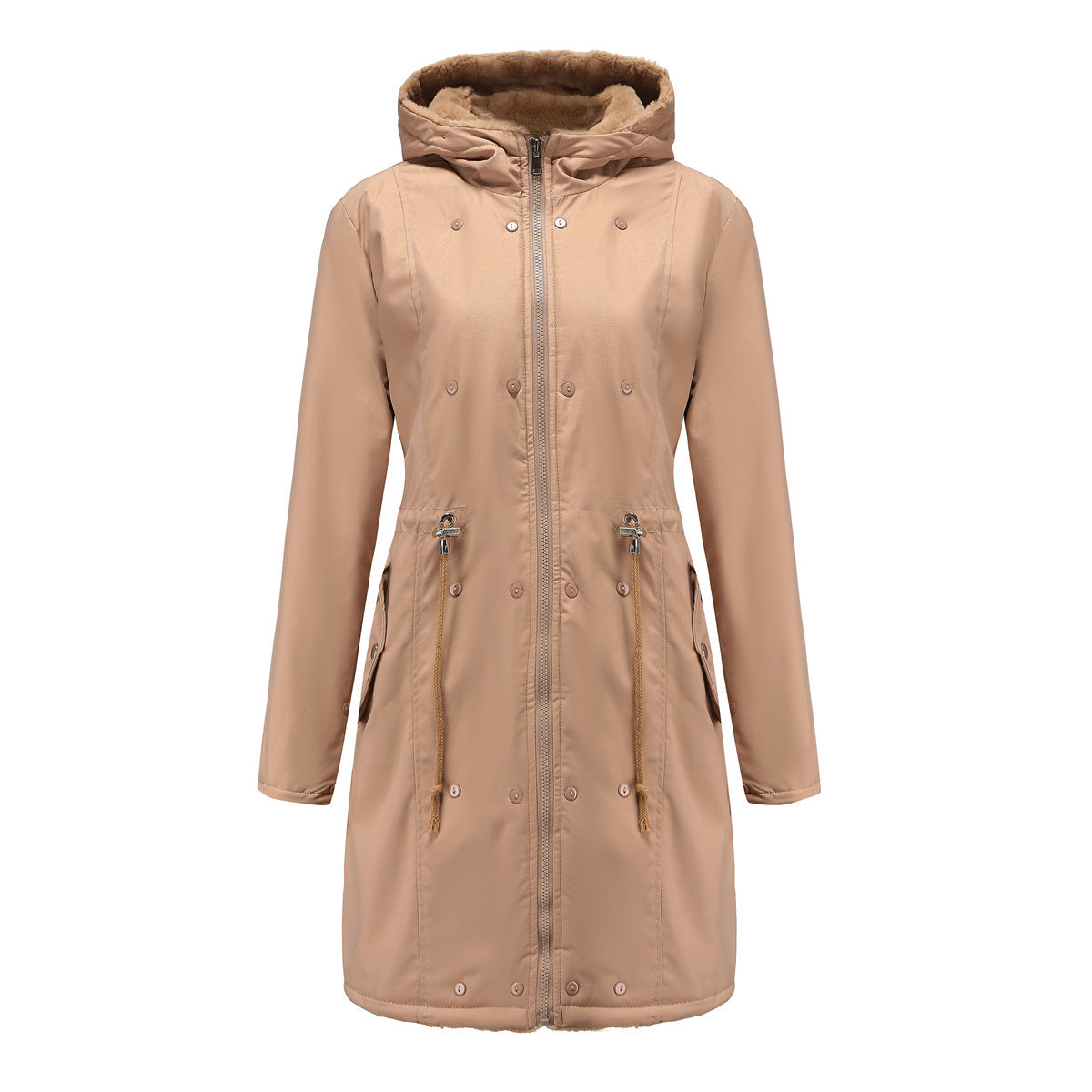 Manteau Lusie Matelassé – Parka Élégante à Col Fourrure