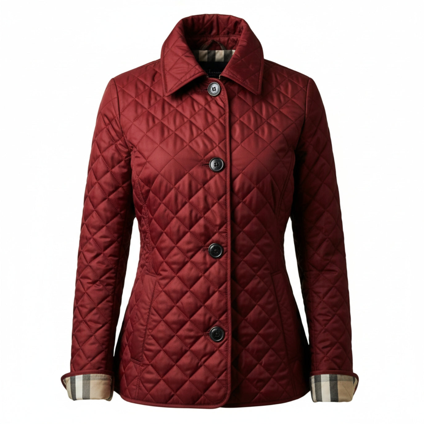 Elegant Quilted Fitted Coat Sophie