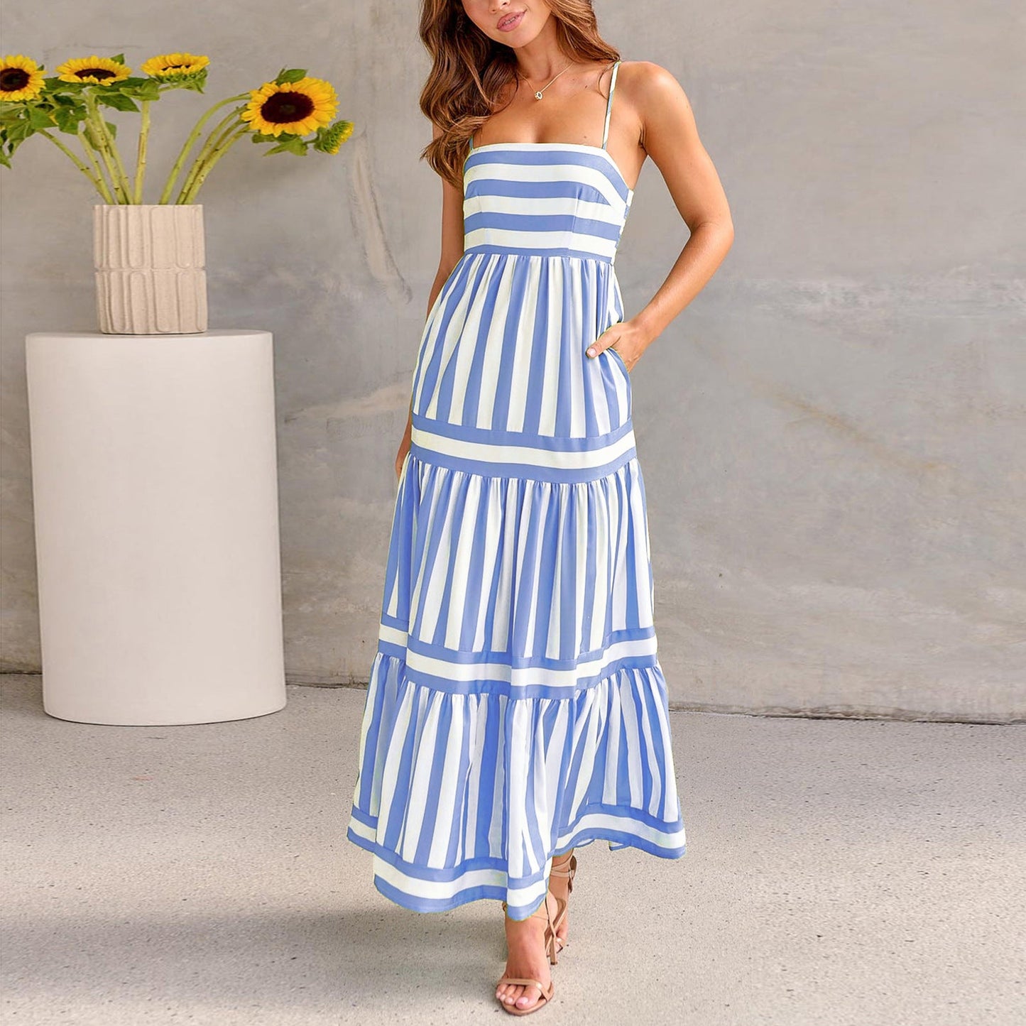 SOLÈNE – ROBE FLUIDE À RAYURES