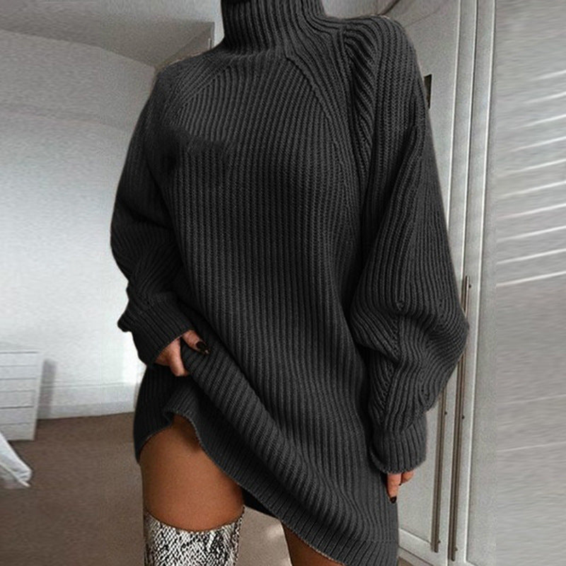 Élodie Robe Pull Col Roulé