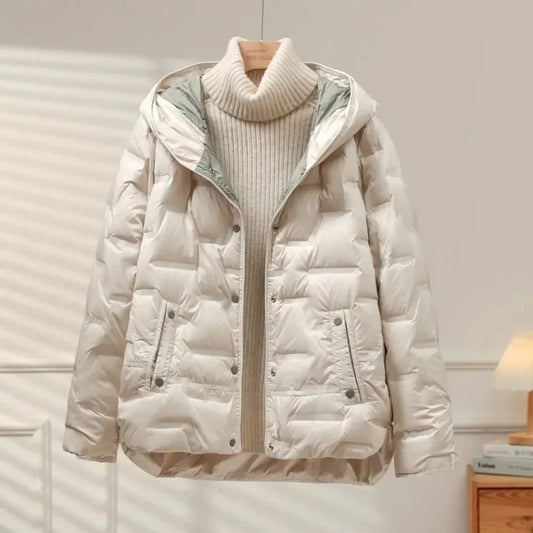 Camille warm and elegant quilted down jacket