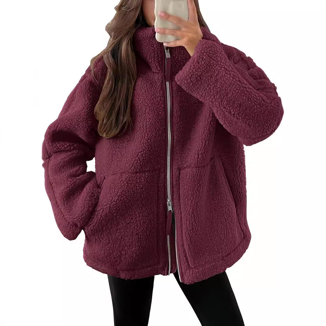 Zip-Up Jacket in Mixed Wool – Elegance and Comfort for Winter