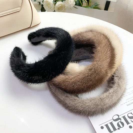 Léa luxury headband in faux fur