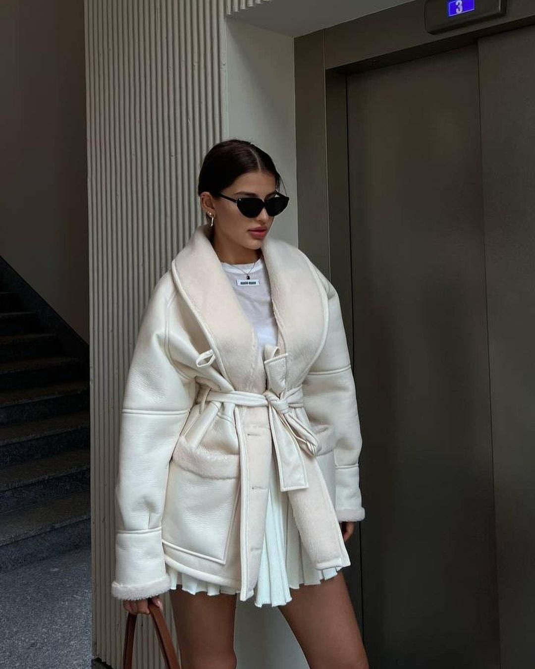 Manteau Style Coréen – Manches Longues Avec Poches
