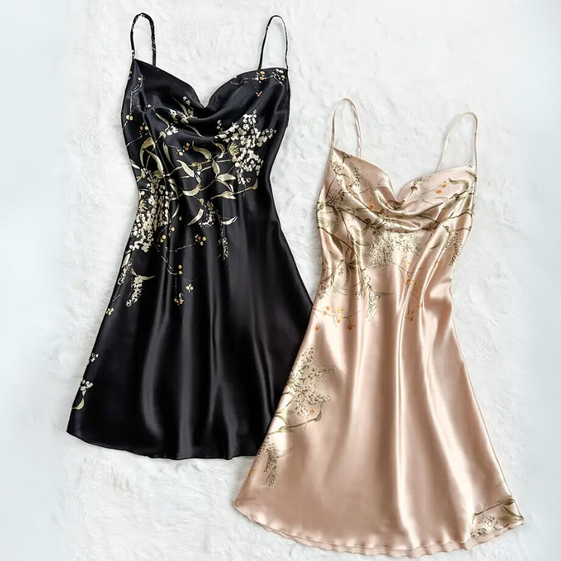 Léa Floral Satin Nightgown