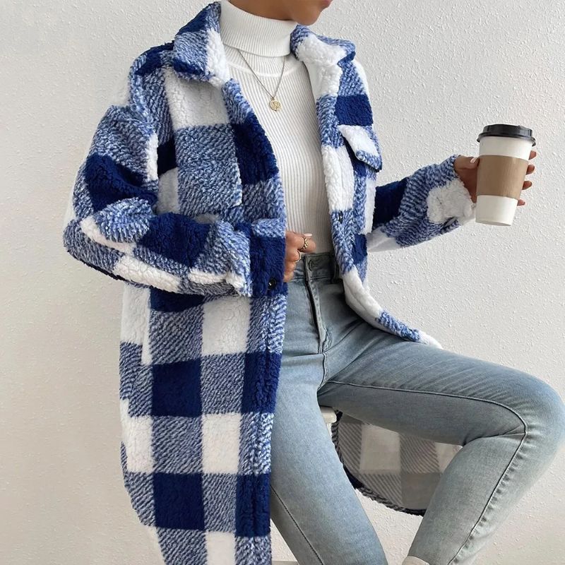 Élise Soft Plaid Wool Jacket