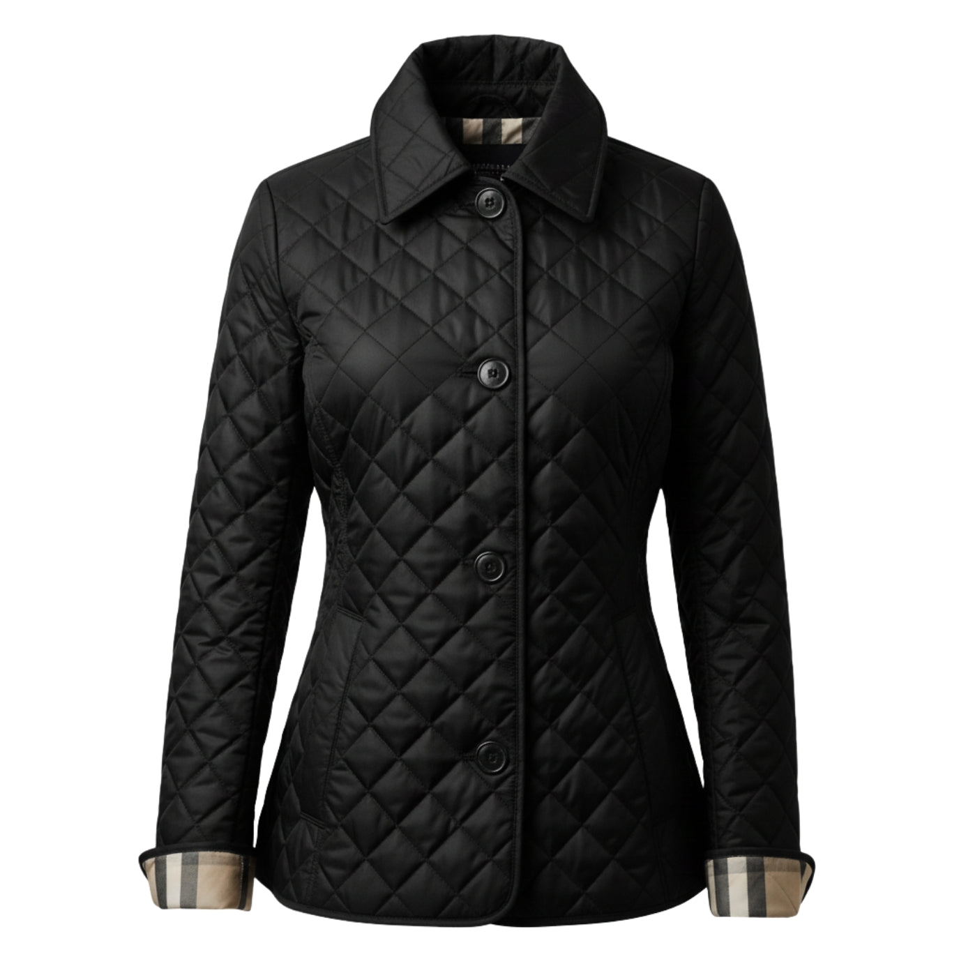 Elegant Quilted Fitted Coat Sophie