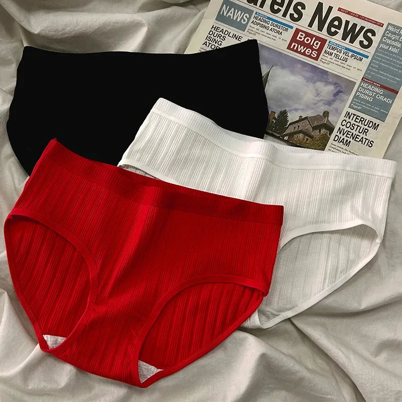 Élise Set of Ribbed Cotton Panties