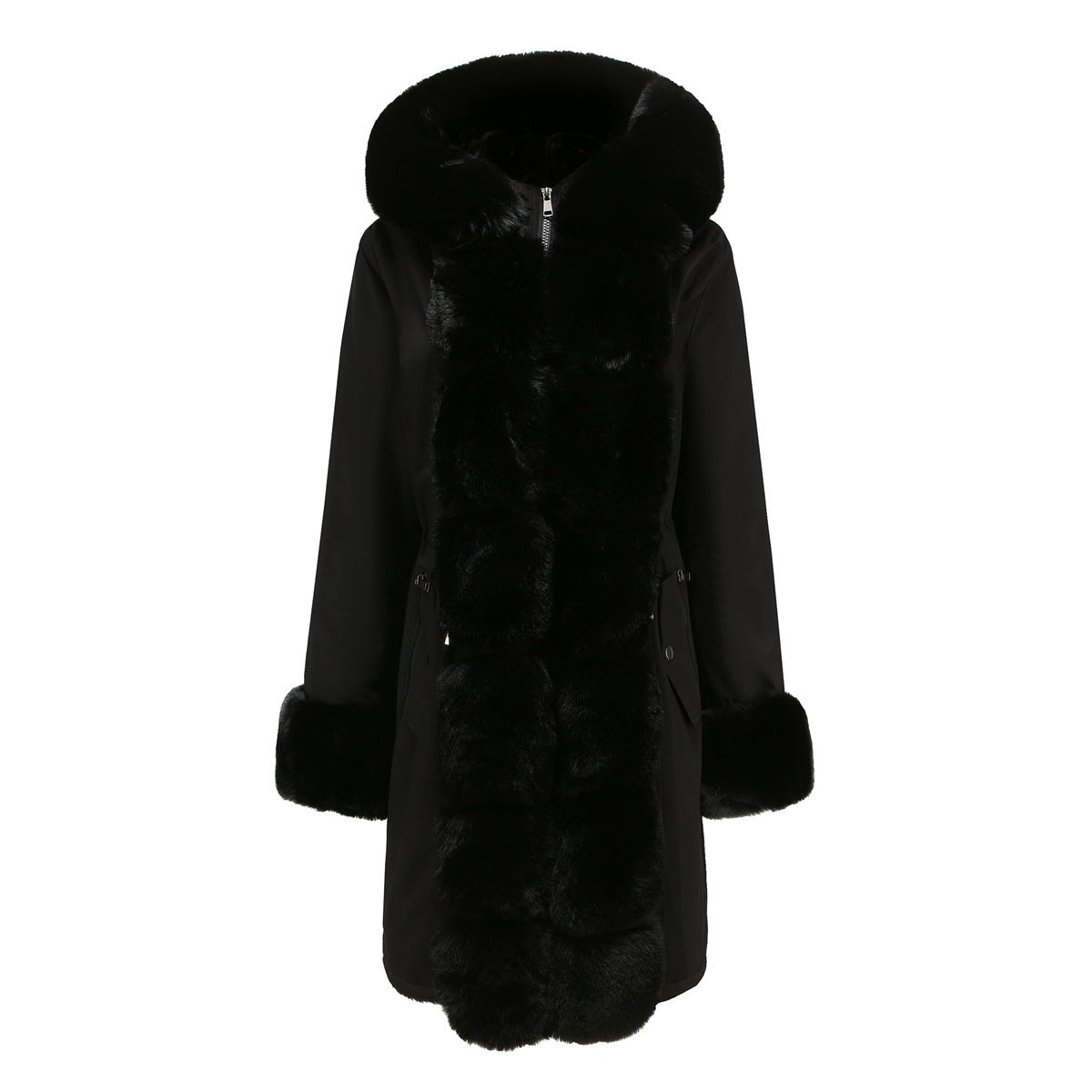 Manteau Lusie Matelassé – Parka Élégante à Col Fourrure