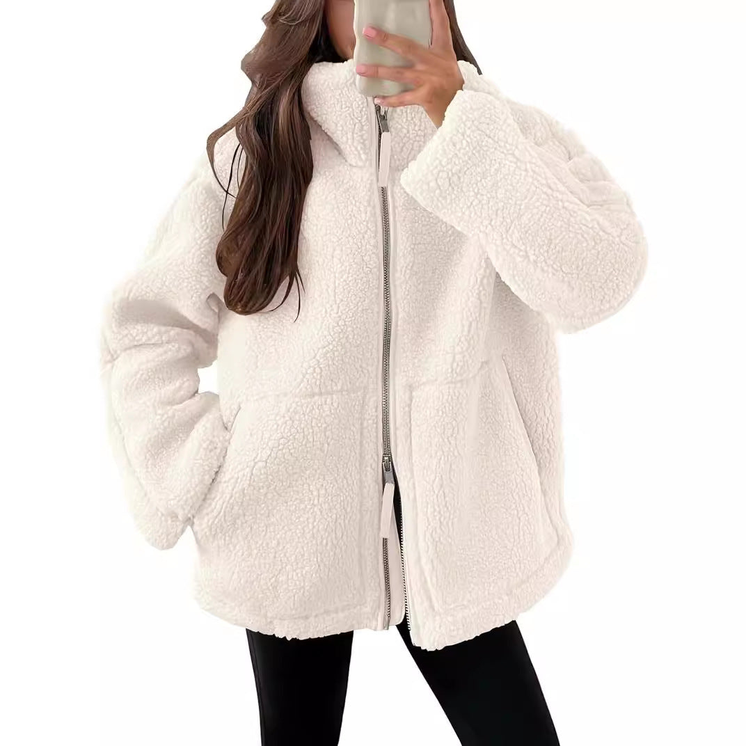 Zip-Up Jacket in Mixed Wool – Elegance and Comfort for Winter