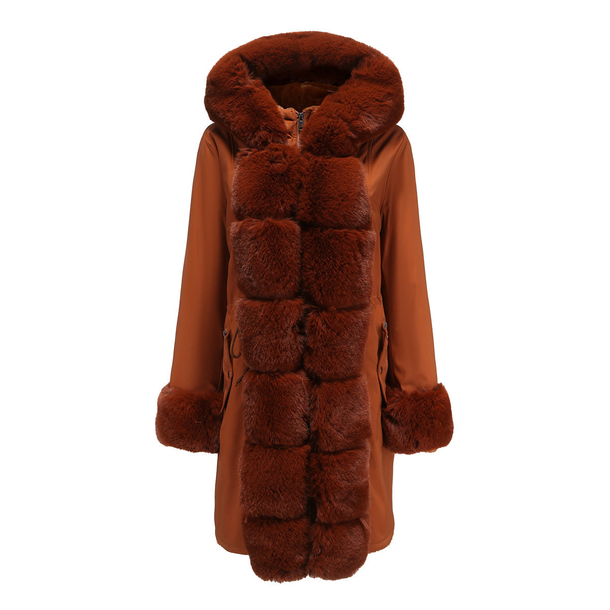 Manteau Lusie Matelassé – Parka Élégante à Col Fourrure