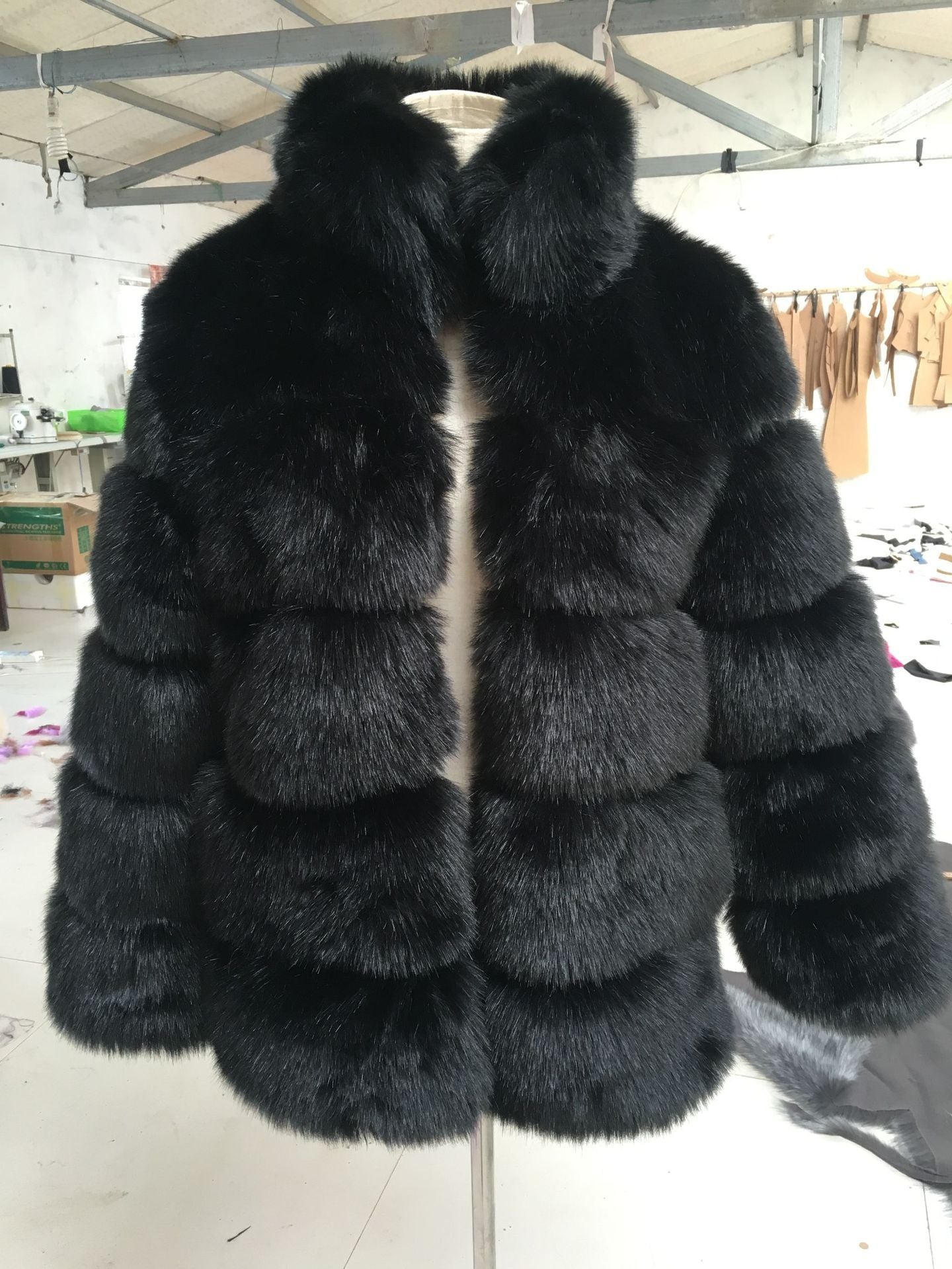 Manteau Faux Fox Fourrure