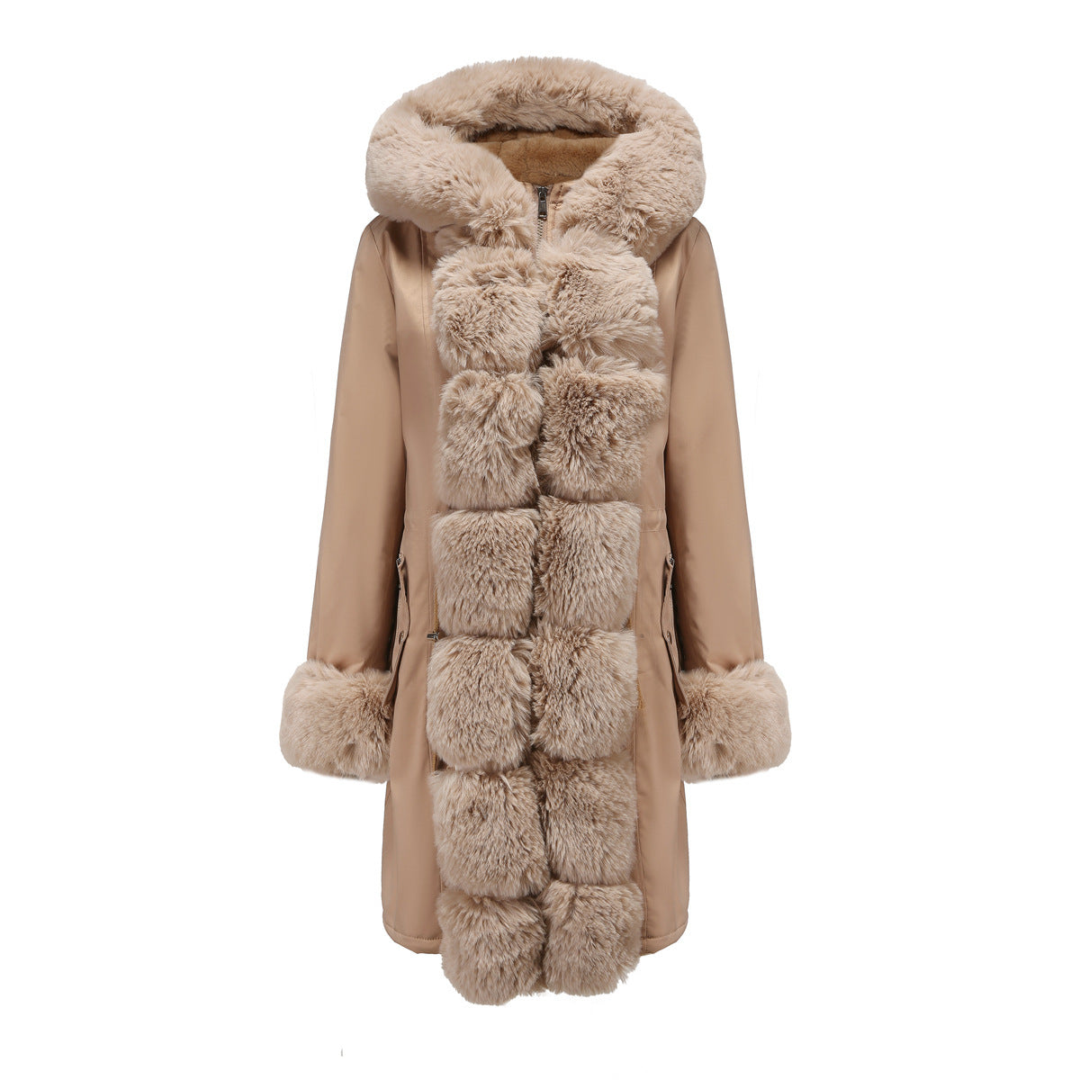 Manteau Lusie Matelassé – Parka Élégante à Col Fourrure