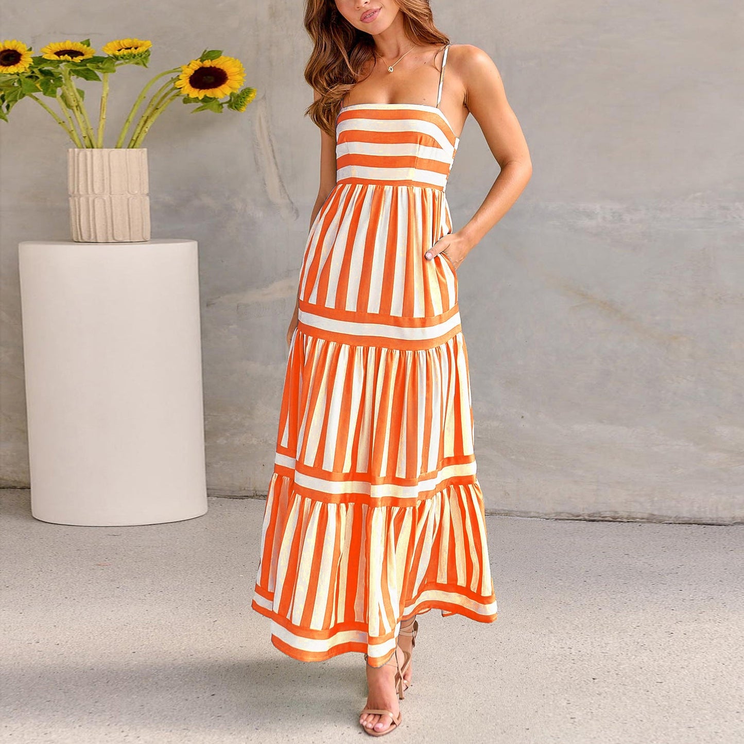 SOLÈNE – ROBE FLUIDE À RAYURES