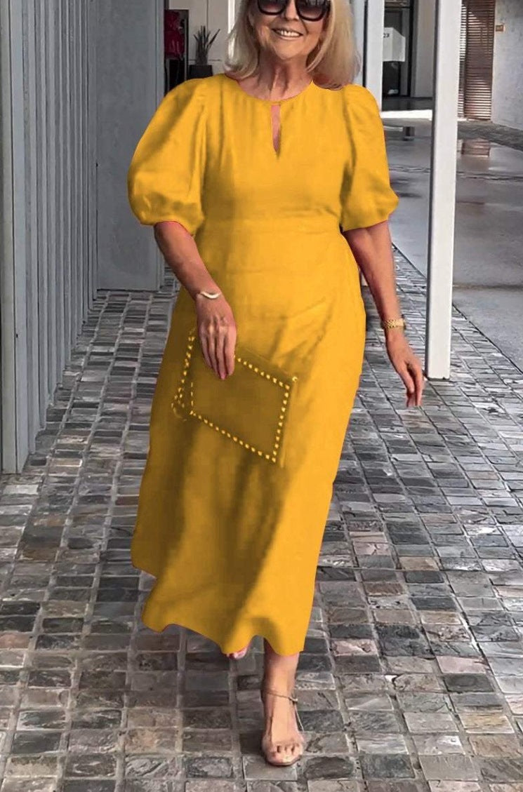 Fiona - robe élégante essence en coton et lin