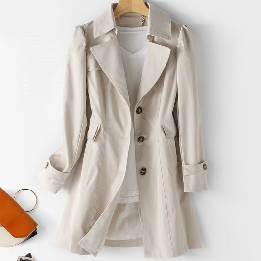 Léa Trench Elegant Water-Repellent Mid-Length