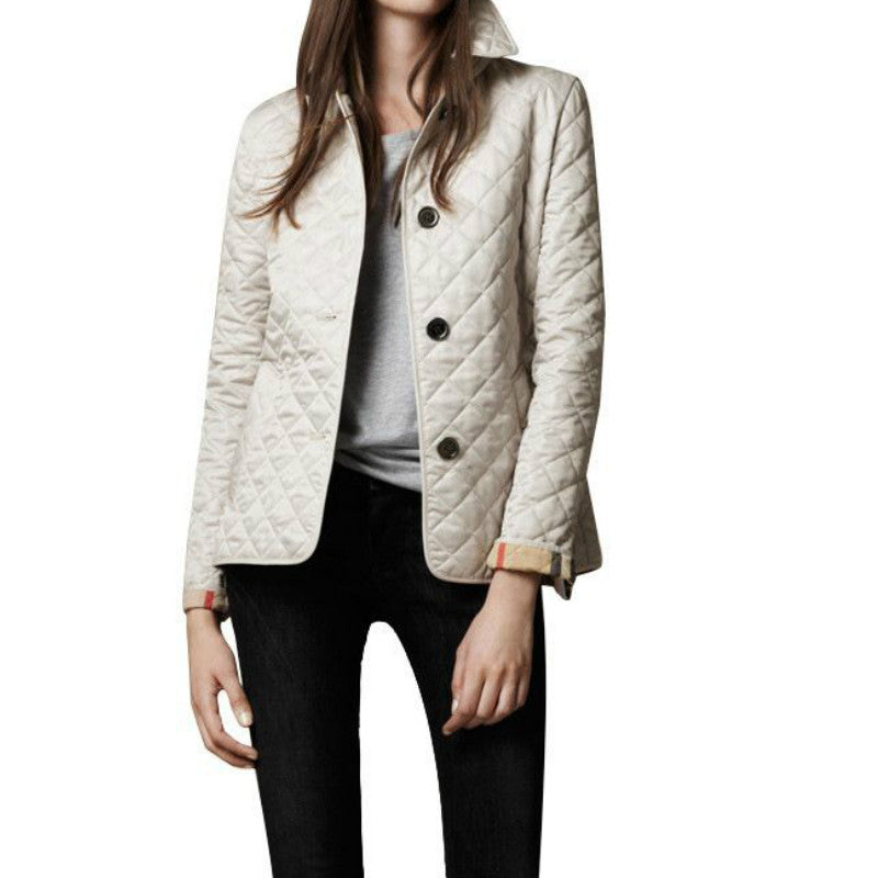 Elegant Quilted Fitted Coat Sophie
