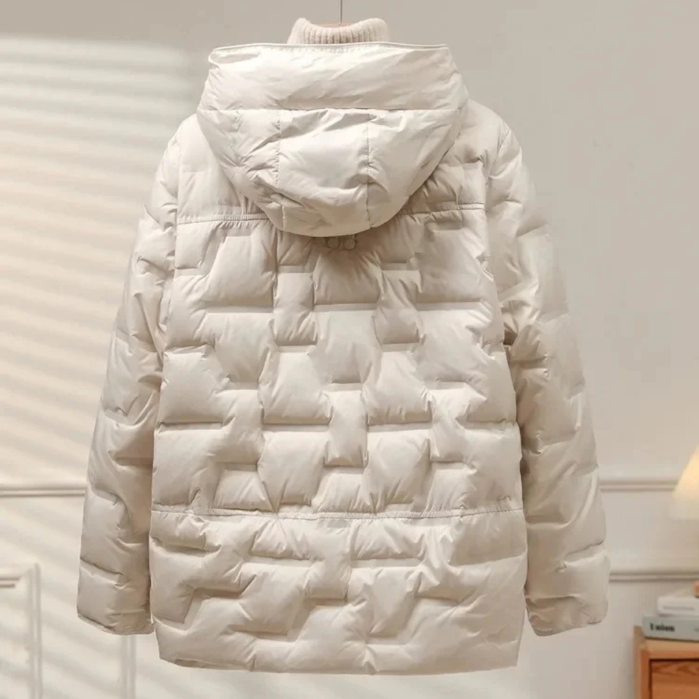 Camille warm and elegant quilted down jacket