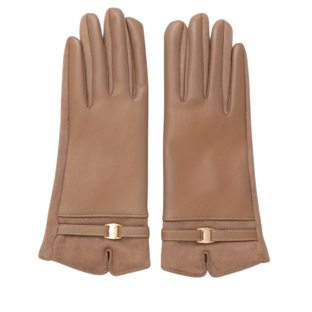 Léa Waterproof and Warm Synthetic Leather Gloves