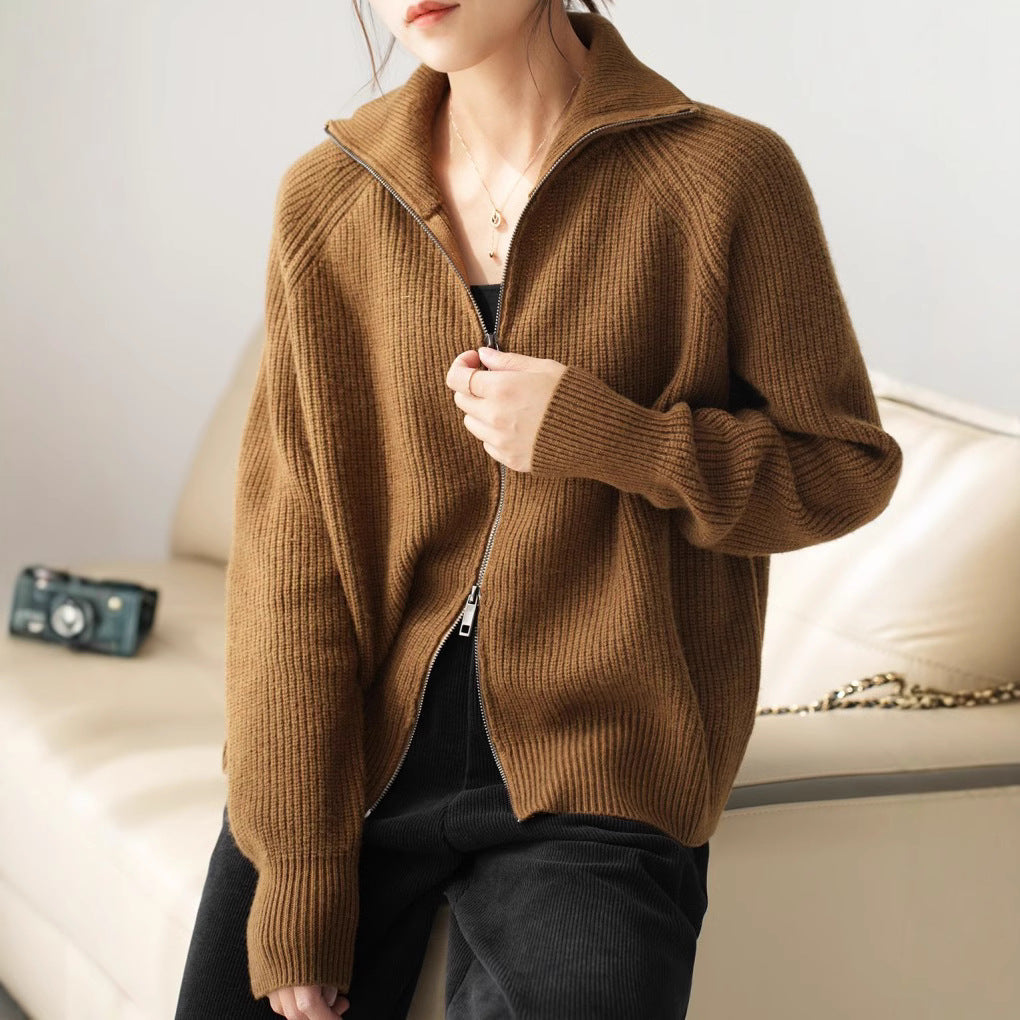 Sophie Soft Zipped Cashmere Sweater