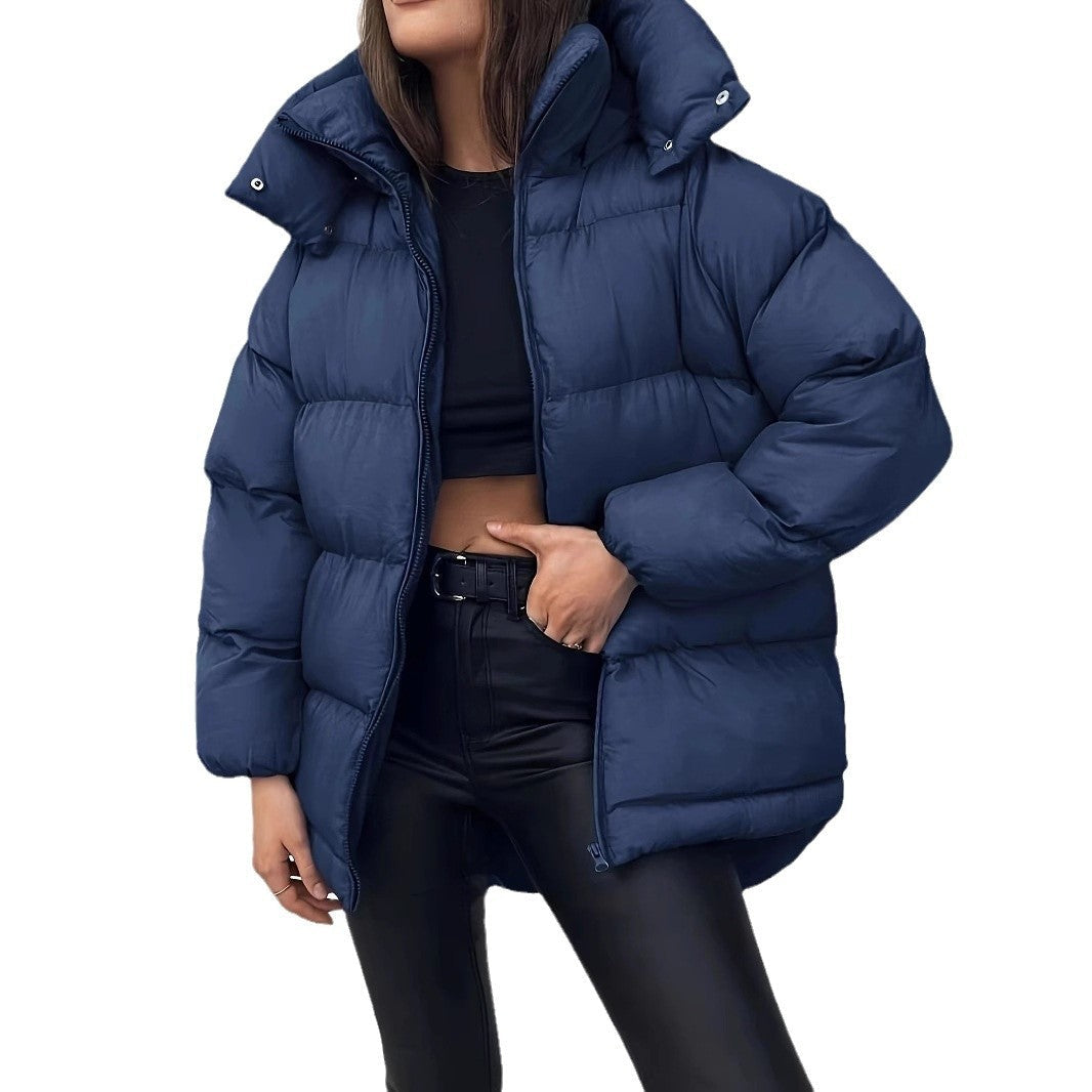 Manteau Matelassé Mi-long Épais et Chaud