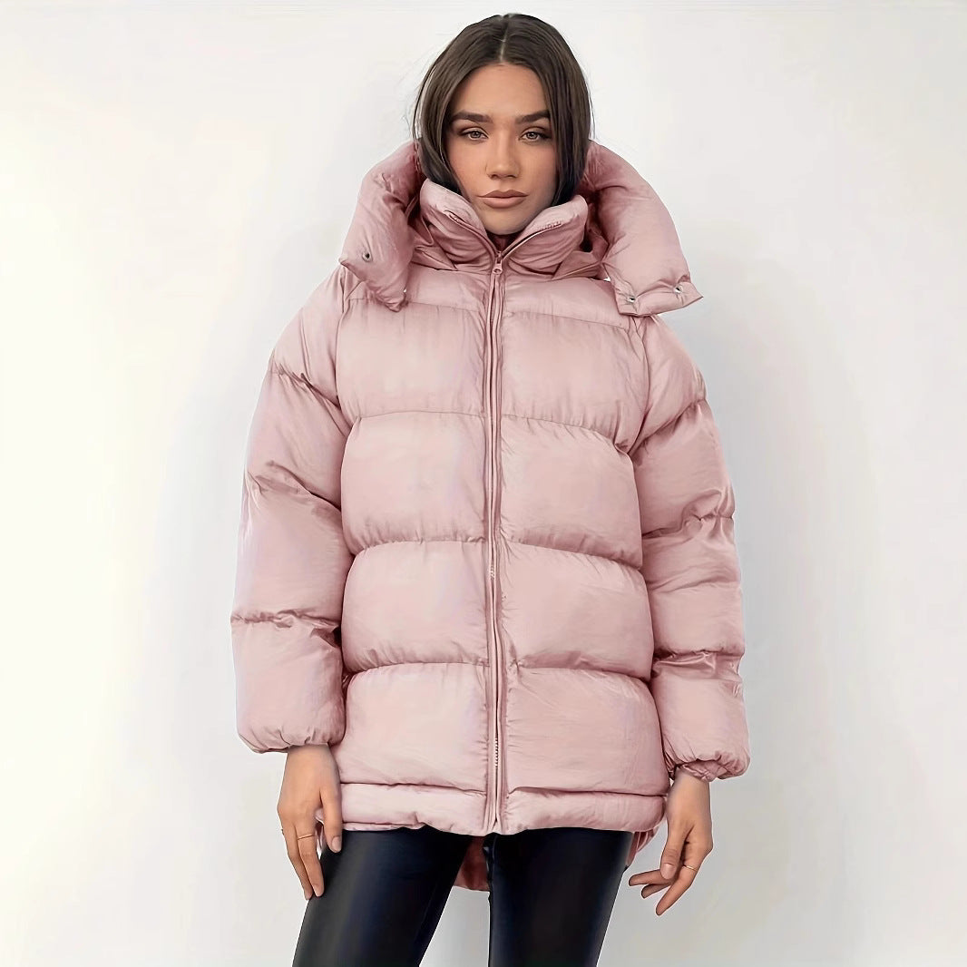 Manteau Matelassé Mi-long Épais et Chaud