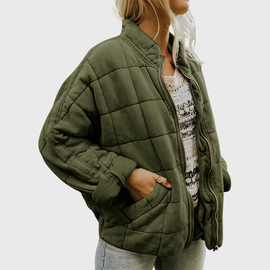 Amélie Warm and Modern Quilted Zip Jacket
