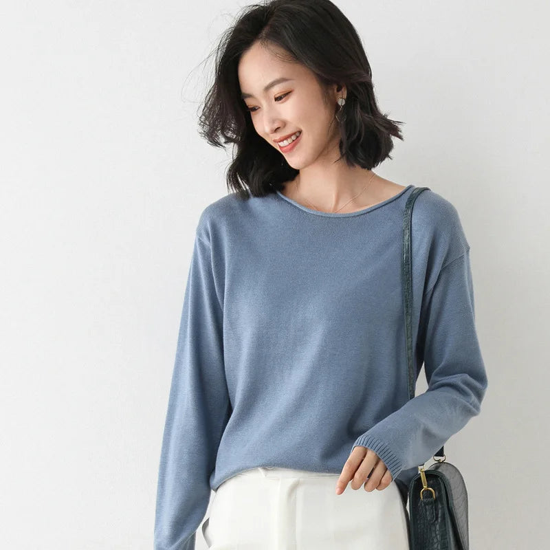 Léa High Knit Fine Comfortable in Cotton