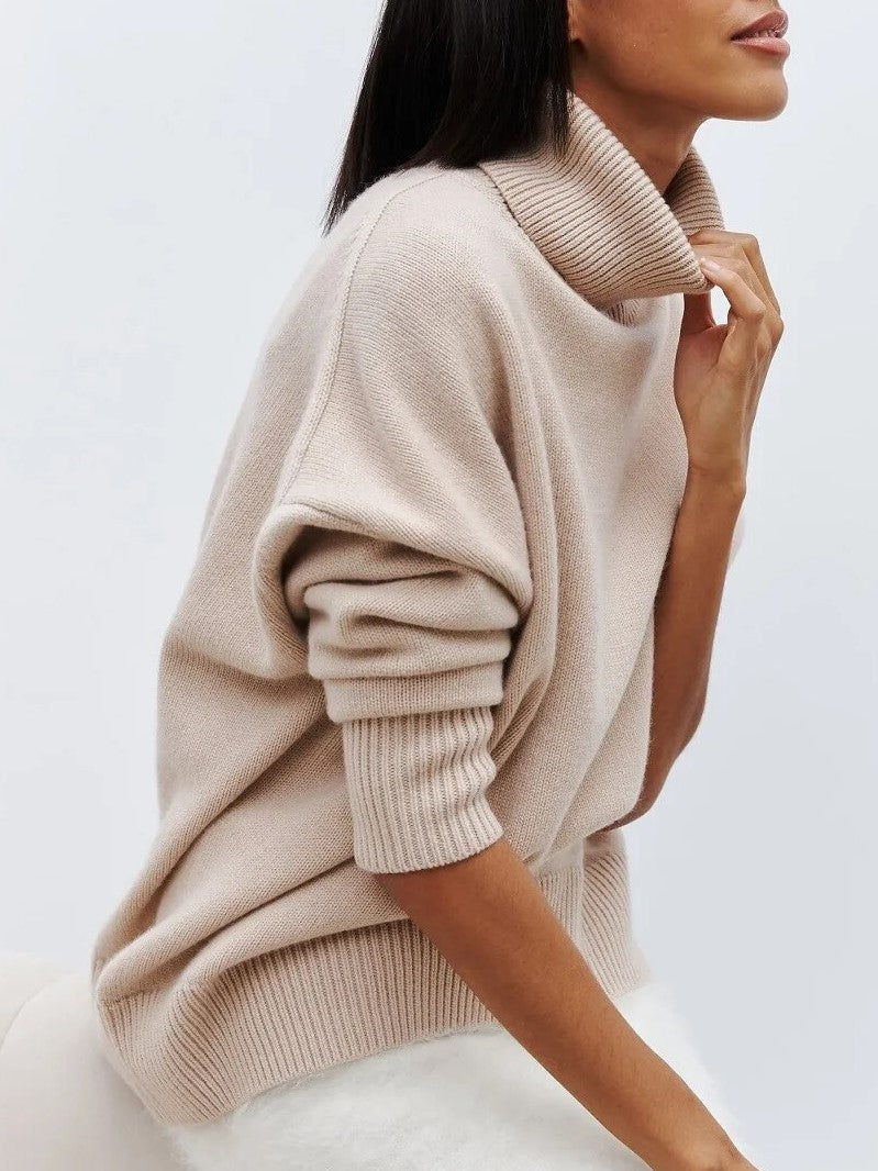 Élise Elegant Roll Neck Sweater in Merino Wool