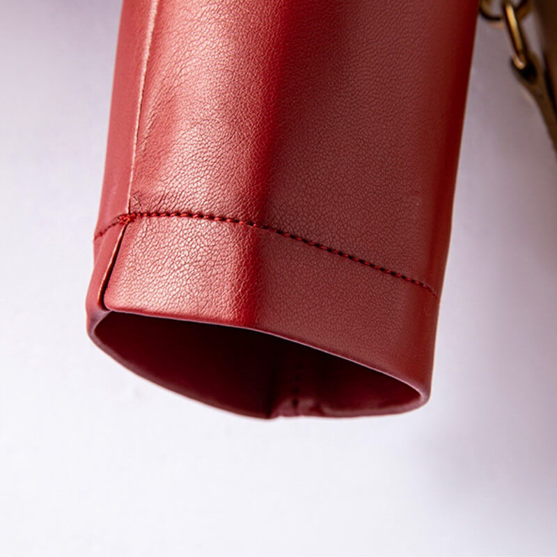 Elegant and structured vegan leather jacket by Sophie
