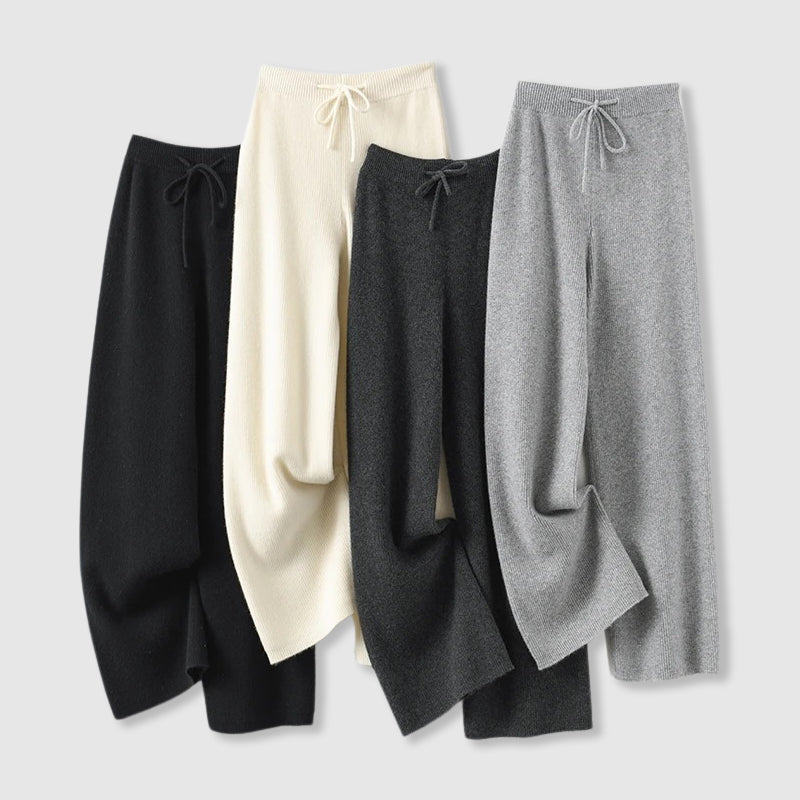 Emma Luxurious Cashmere Wide Leg Pants