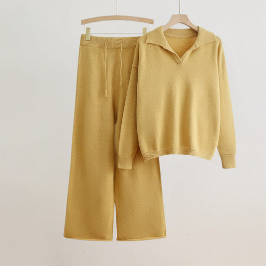 Élise Elegant Sweater and Loose Pants Set