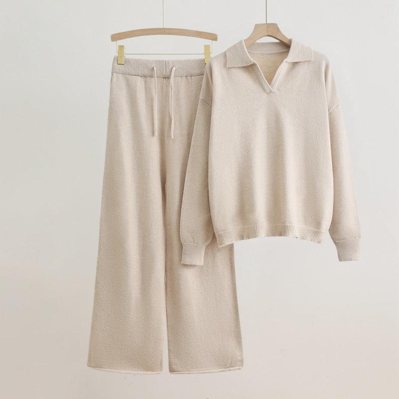 Élise Elegant Sweater and Loose Pants Set