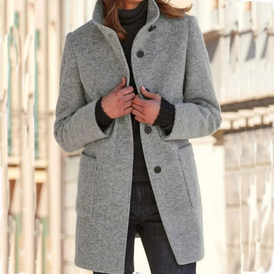 Sophie Elegant and Soft Winter Coat Wool Effect