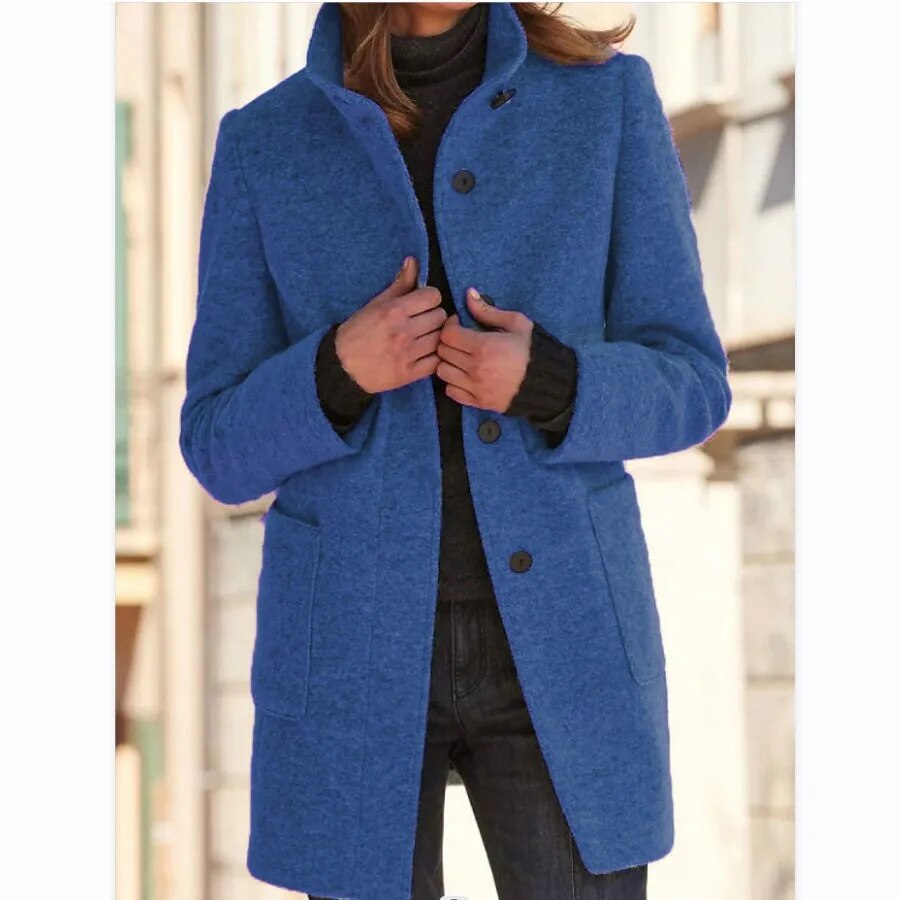 Sophie Elegant and Soft Winter Coat Wool Effect