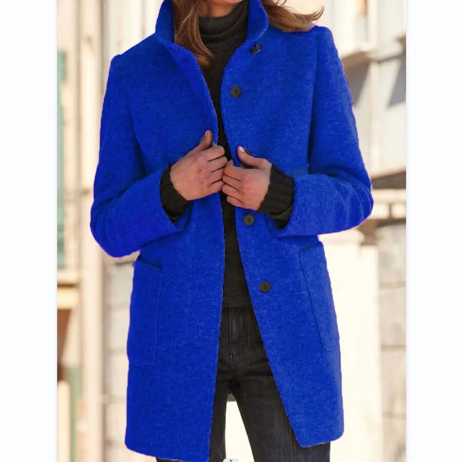 Sophie Elegant and Soft Winter Coat Wool Effect