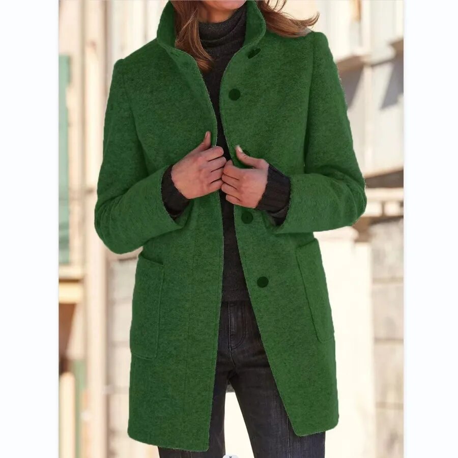 Sophie Elegant and Soft Winter Coat Wool Effect