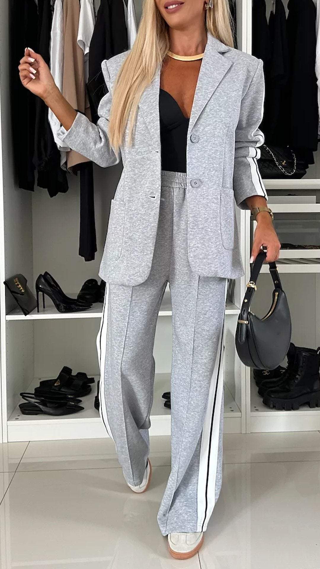 Ensemble Élégance Rayée Intemporel et Confortable