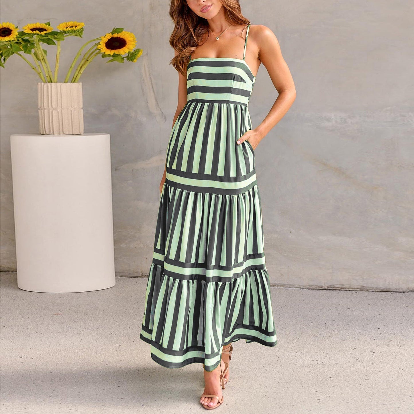 SOLÈNE – ROBE FLUIDE À RAYURES