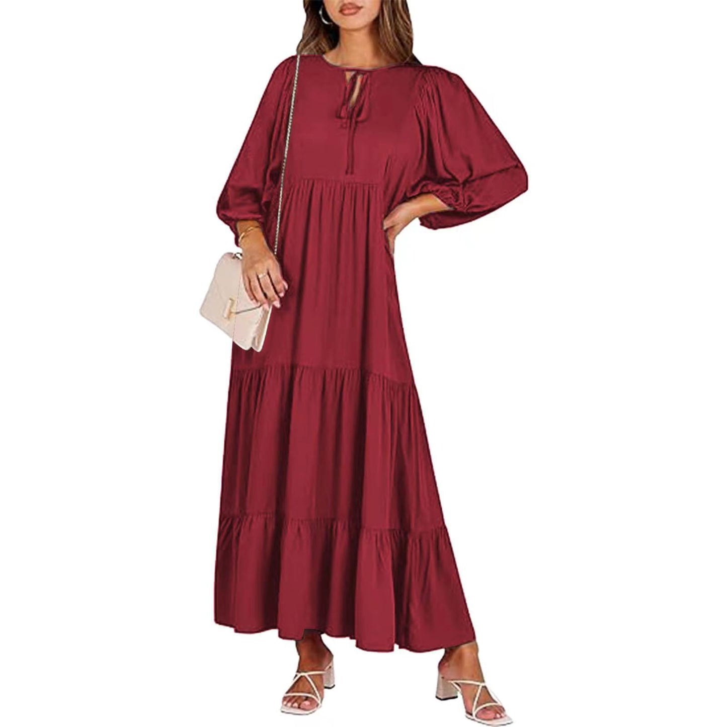 VERDE VINTAGE ROBE BOHÈME IMPRIMÉ FLORAL
