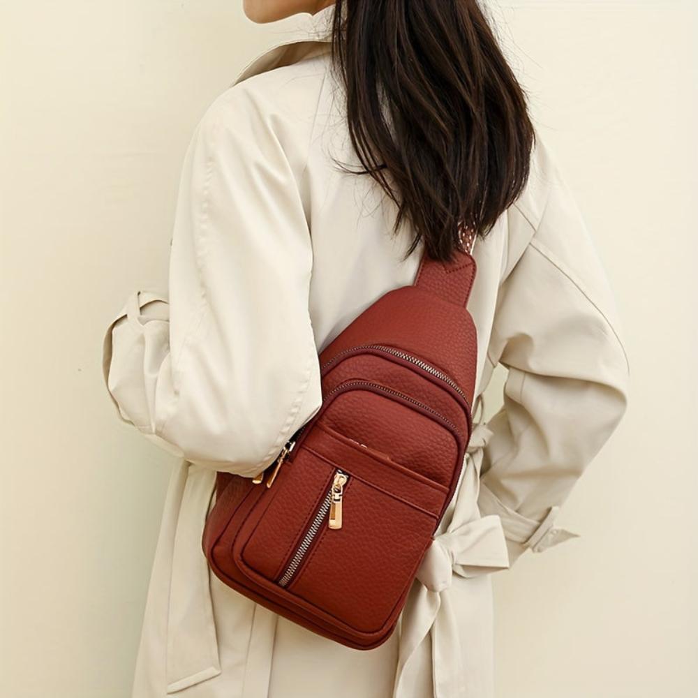 Elegant and Practical Vegan Leather Shoulder Bag by Élise