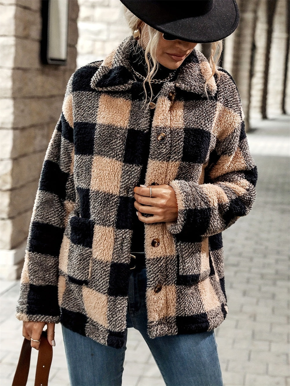 Casual Plaid Coat – Warmth and Style Combined