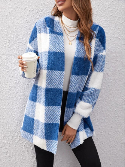 Cardigan Plaid Décontracté