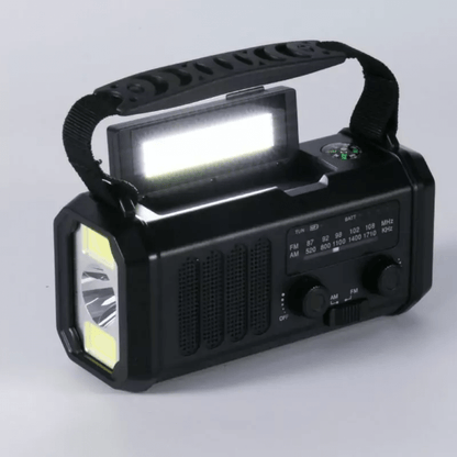 PowerMate – Radio d’Urgence 10,000mAh avec Solaire, Manivelle et Power Bank