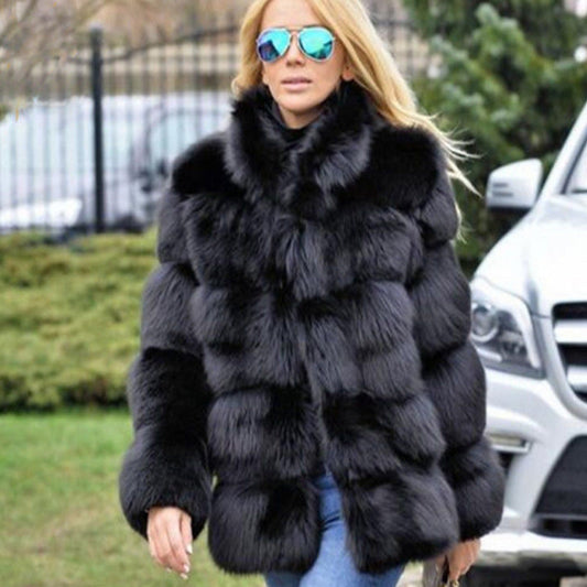 Manteau Faux Fox Fourrure